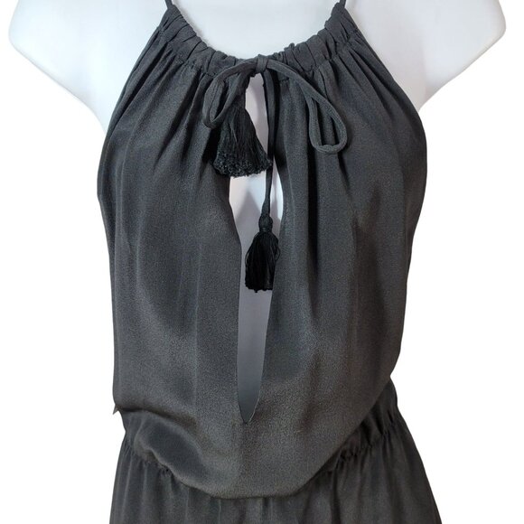 Gwen Stefani L.A.M.B. Silk Cocktail Dress Black Size 2 Sleeveless Pockets NWT - Picture 3 of 8
